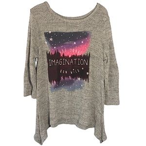 Justice 3/4 Sleeve Knit Sweater